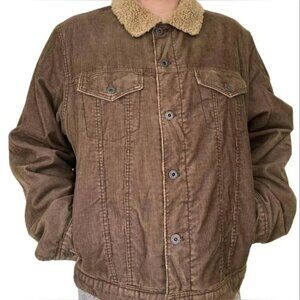 Vintage American Eagle XL Brown Corduroy Sherpa Y2K Western Jacket XLarge